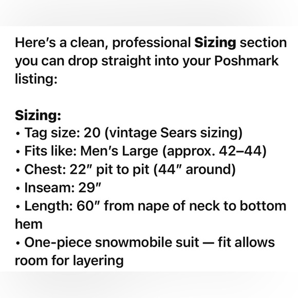 Vintage Sears Snowmobile retro Leisure Suit Large Snow Suit Ski 70’s 80’s Blue - Picture 9 of 9